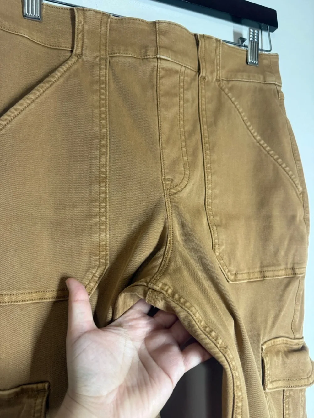 Spanx 20311T Stretch Twill Ankle Cargo Pant Honey Glow